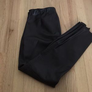 Free People Leather Pants with ankle zippers